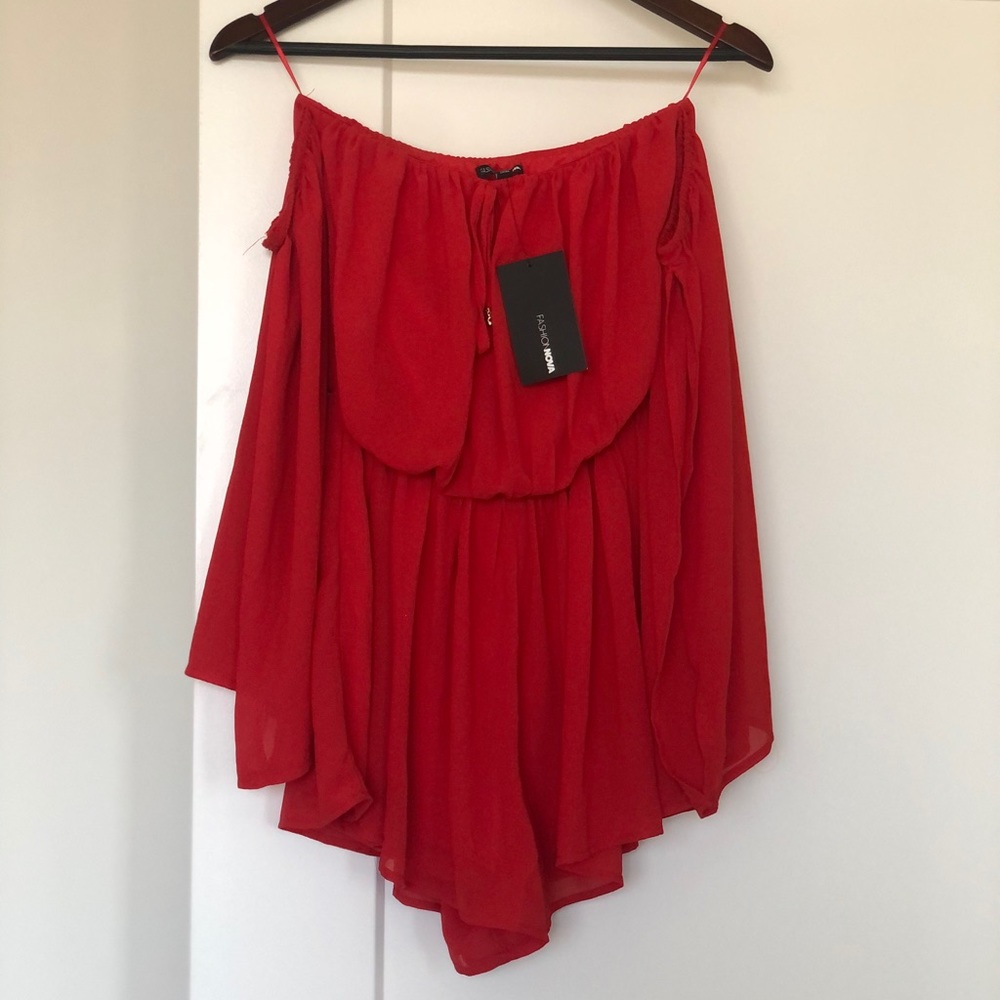 Bohemian Off the Shoulder Romper